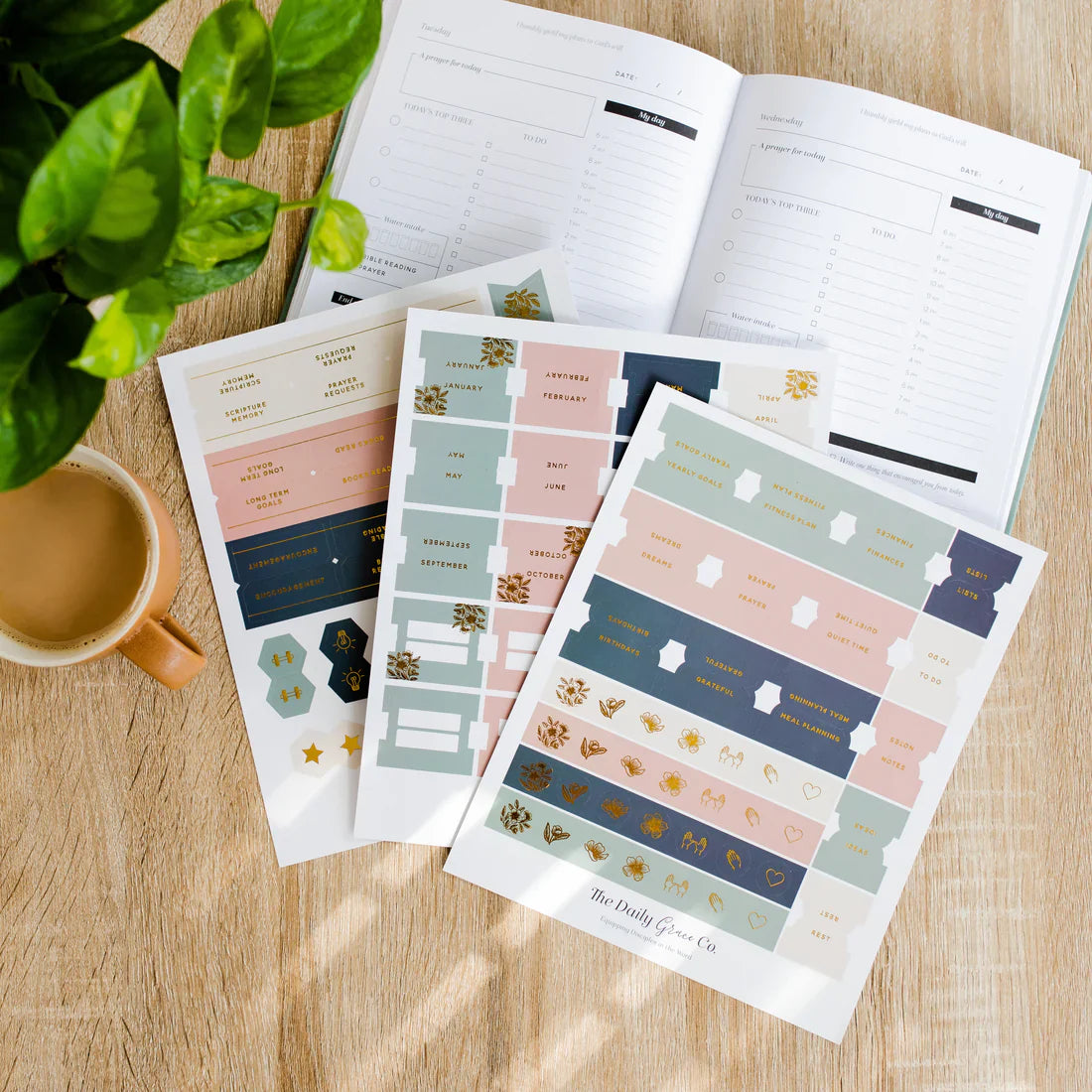 Floral Planner Tabs