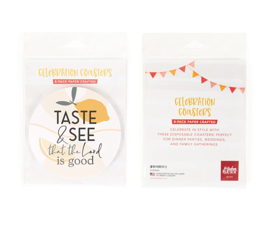 Paper Coaster Set - Taste and See